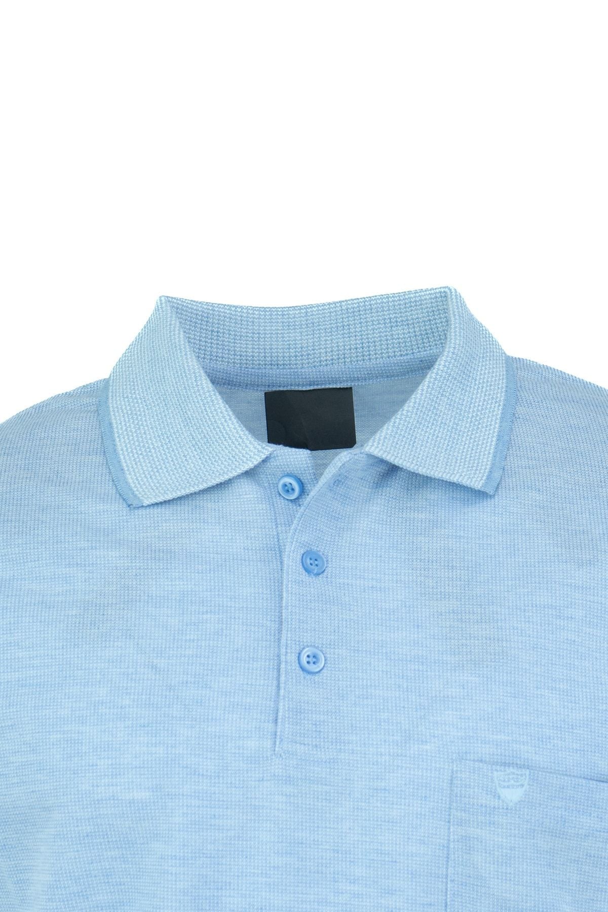 Erkek Polo Yaka Şık Kırçıl Desenli Cepli Kısa Kollu Tam Kalıp Premium Pamuklu Kumaş T-Shirt